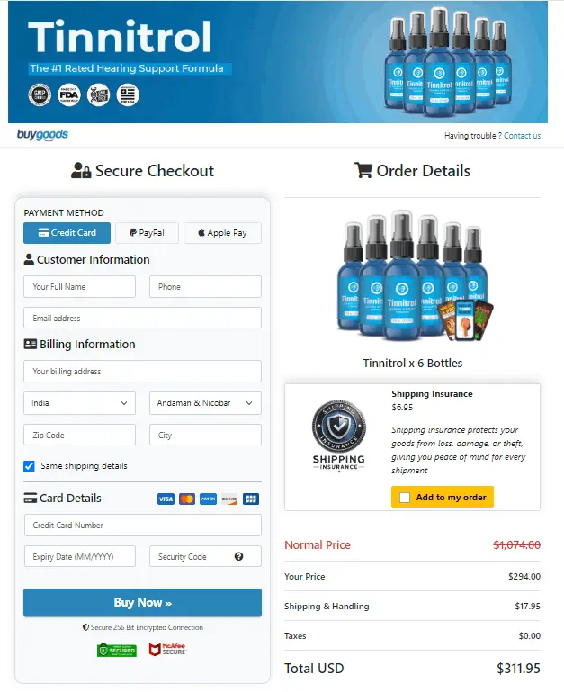 Tinnitrol Official Website